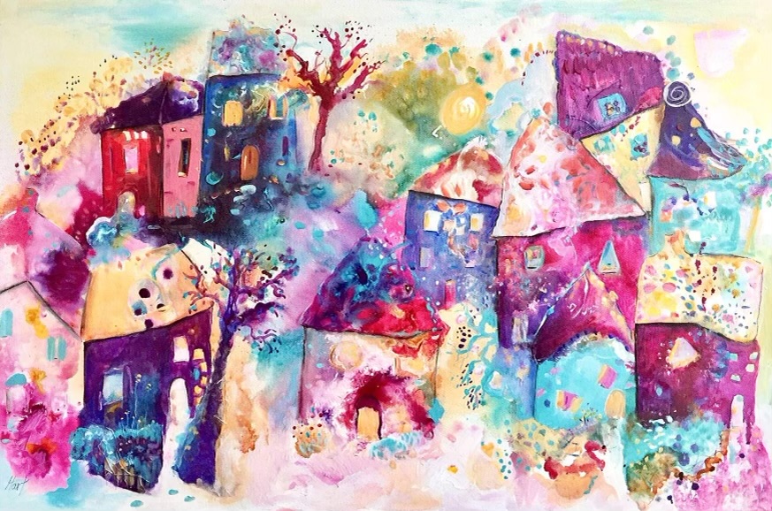 Artwork 'Purple Houses'